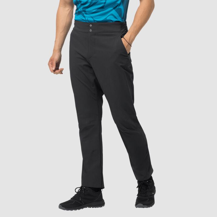 Pantalón Ciclismo Jack Wolfskin Gradient Hombre Negros Mexico-7921318